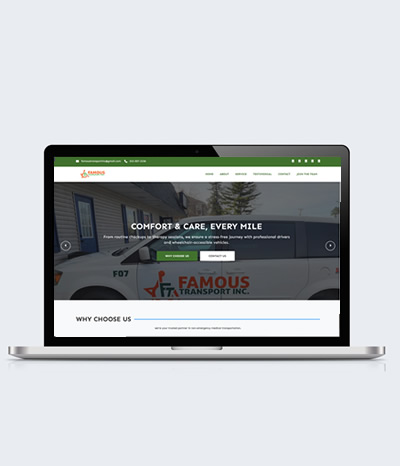 Responsive Website for Famous Transport Inc